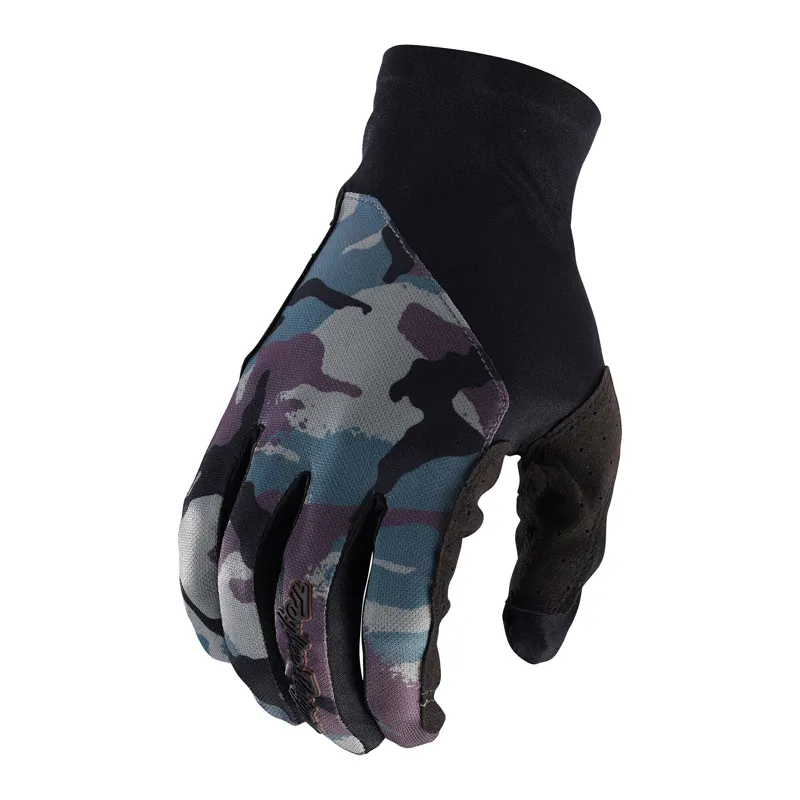 Troy Lee Designs Flowline Camo Gloves in Army Green